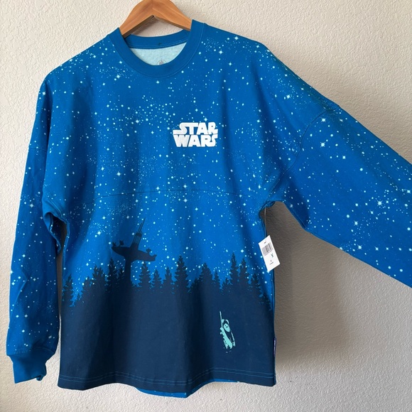 Star Wars Endor Spirit Jersey Disney Parks Long Sleeve Shirt Ewok Jedi Size XS - Picture 8 of 14